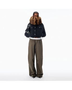 Alexander Wang Pre-Styled Mid-Rise Track Pant - Black