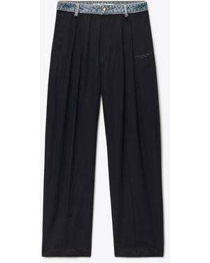 Alexander Wang Denim Waistband Mid-Rise Pant - Blue