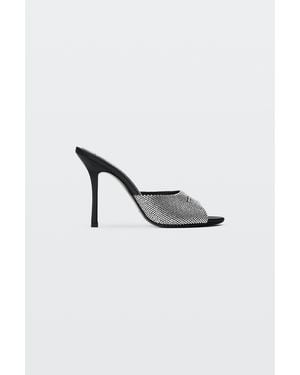 Alexander Wang Cher 105Mm Crystal Hotfix Mule - Pink