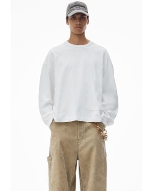Alexander Wang Men's Long-sleeve Tee In Cotton Jersey - White
