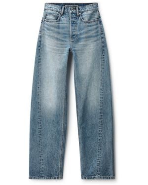 Alexander Wang Float Logo Shadow Pocket Mid Rise Relaxed Jean - Blue