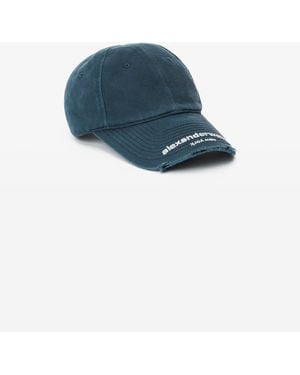 Alexander Wang Distressed Logo Baseball Cap - Blue