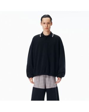 Alexander Wang Long-Sleeve Polo Shirt - Blue