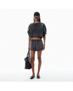 Alexander Wang Cotton-Terry Running Shorts - Black