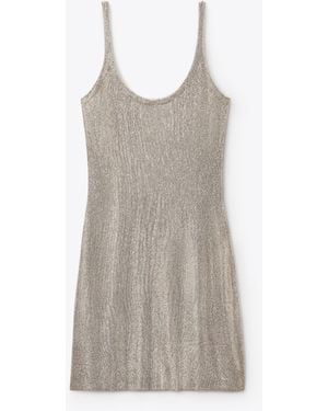 Alexander Wang Scoop Neck Dress W/ Clear Bead Hotfix - White