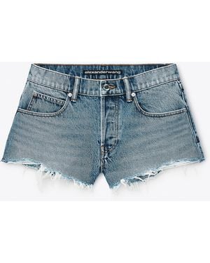 Alexander Wang Crystal Hotfix Logo Pocket Relaxed Short - Blue