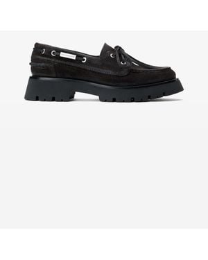 フラットシューズ Carson Boat Loafers - Alexander Wang - Leather - Chocolate Alexander Wang Loafers and moccasins for Women | Online Sale