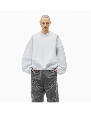 Alexander Wang Logo Embroidered Oversized Sweatshirt - Grey
