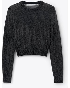 Alexander Wang Crystal Hotfix Pullover - Black