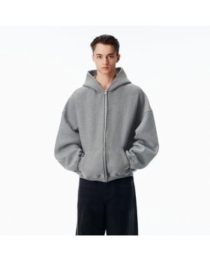 Alexander Wang Star Zip Up Hoodie - Grey