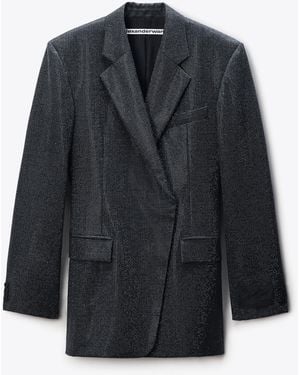 Alexander Wang Crystal Hotfix Blazer Dress - Blue