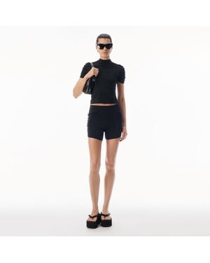 Alexander Wang Ruched Logo Mini Short - Blue