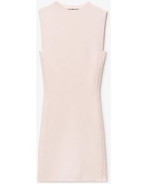 Alexander Wang Debossed Logo Mini Dress - White