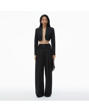 Alexander Wang Cropped Tuxedo Blazer - Black