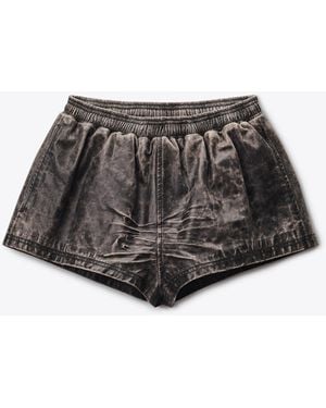 Alexander Wang Distressed Leather Short - Black