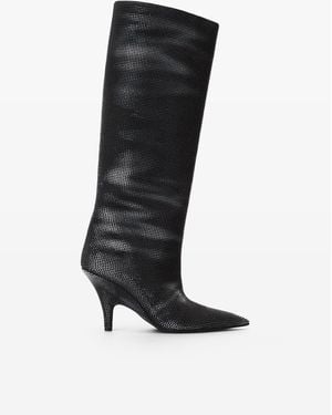 Alexander Wang Diablo 90mm Tall Boot In Crystal Hotfix - Black