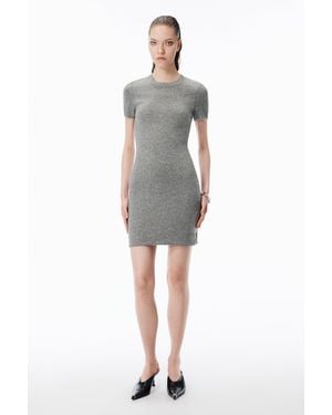 Alexander Wang Ss Crewneck Dress With Hotfix - Black