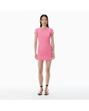 Alexander Wang Short-Sleeve Loungewear Minidress - Pink