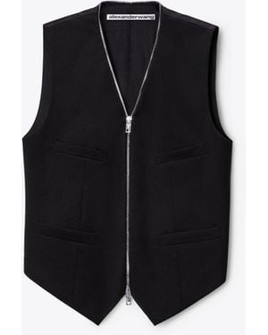Alexander Wang Zipper Tailored Vest - Black