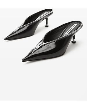 Alexander Wang Akila 65Mm Zip Closed Toe Mule - Black
