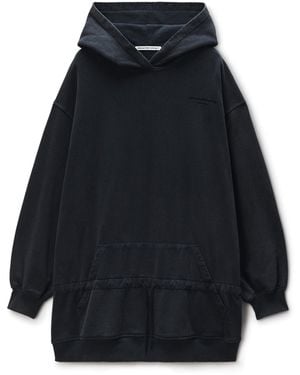 Alexander Wang Dropped Waist Hoodie Dress - Black