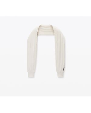 Alexander Wang Hybrid Ribbed Scarf With Sleeves - White