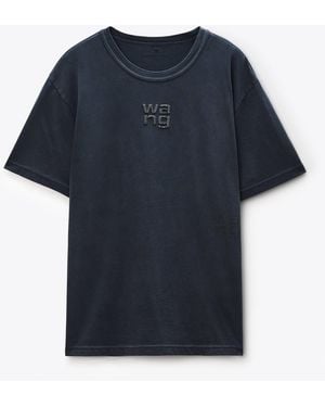 Alexander Wang Crystal Hotfix Tee - Blue