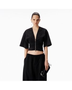 Alexander Wang Zipper Tee - Black