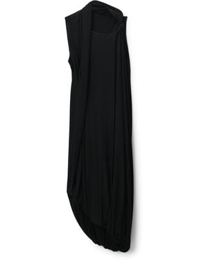 Alexander Wang Asymmetric Draped Midi Dress - Black