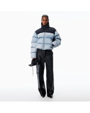 Alexander Wang Trompe-L'Oeil Denim Puffer Jacket - Blue