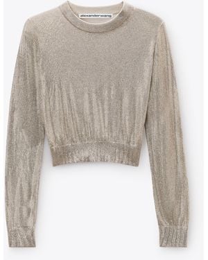 Alexander Wang Crystal Hotfix Pullover - White