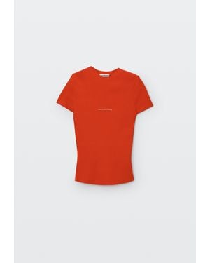 Alexander Wang Jacquard Logo Short Sleeve Crewneck Top - Black