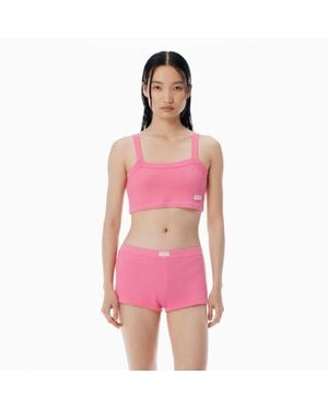 Alexander Wang Waffle-Knit Cami Tank - Pink