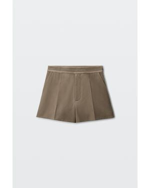 Alexander Wang Logo Elastic High-Rise Mini Short - Natural
