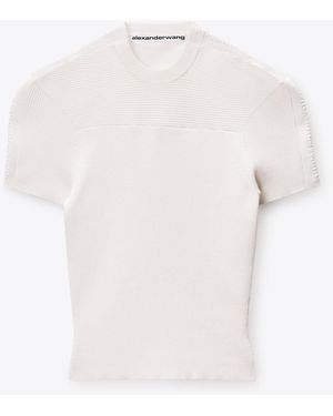 Alexander Wang Debossed Logo Fitted Tee - White