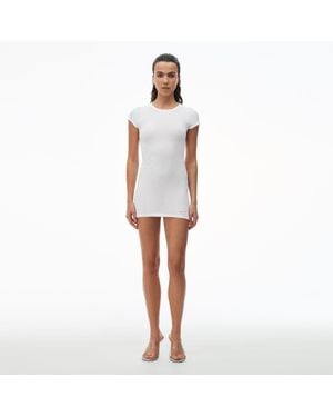 Alexander Wang Short Sleeve Loungewear Dress - White