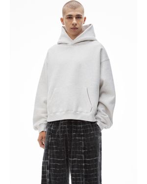 Alexander Wang Unisex Hoodie In Dense Fleece - Gray