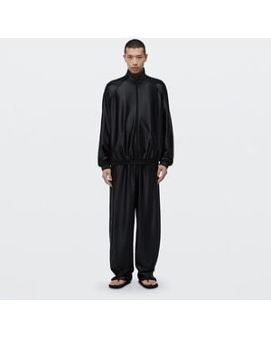 Alexander Wang Emboss Logo Panel Track Jacket - Black