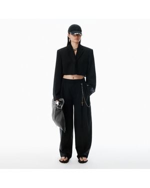Alexander Wang Wool-Blend Mid-Rise Trousers - Black