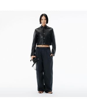 Alexander Wang Logo Elastic Mid-Rise Pant - Black