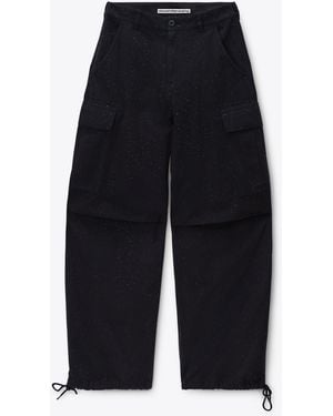 Alexander Wang Crystal Hotfix Cargo Pant - Blue