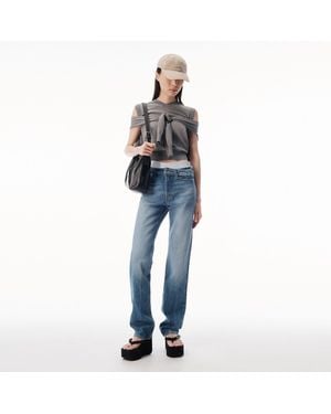 Alexander Wang Boxer Drop Waistband Slim Jean - Blue
