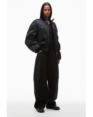 Alexander Wang Unisex Bomber Jacket In Sateen - Black