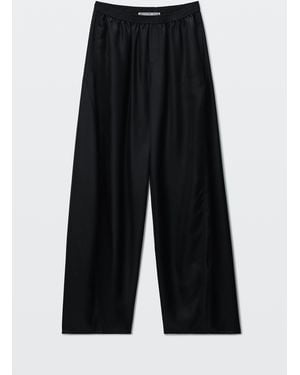 Alexander Wang Silk Mid-Rise Track Pant - Black