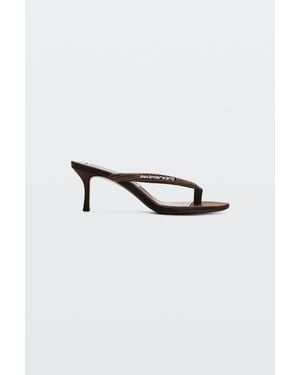 Alexander Wang Courtney 65Mm Thong Logo Sandal - Brown
