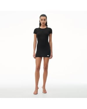 Alexander Wang Short Sleeve Loungewear Dress - Black
