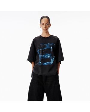 Alexander Wang Crystal Graphic Tee - Black