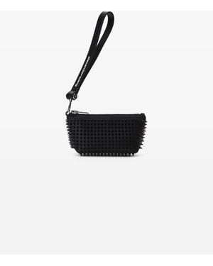 Alexander Wang Coin Purse In Rubberized Spikes - Black