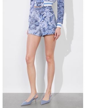 Alice + Olivia Hera Mixed Media Short - Blue