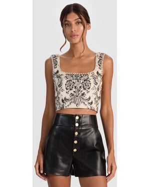Alice + Olivia Guinevere Embellished Bustier - White